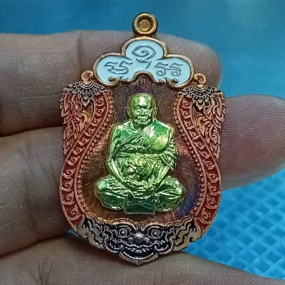 ✅1-2208 วัดใจ 50 เหรียญเสมา เศรษฐี เลื่องลือ หลวงพ่อบุญลือ เขมโก วัดจำปา จ.อยุธยา 2563 ทด.ผิวไฟ หน้ากาก ทท. เลข 18 กล่องเดิม