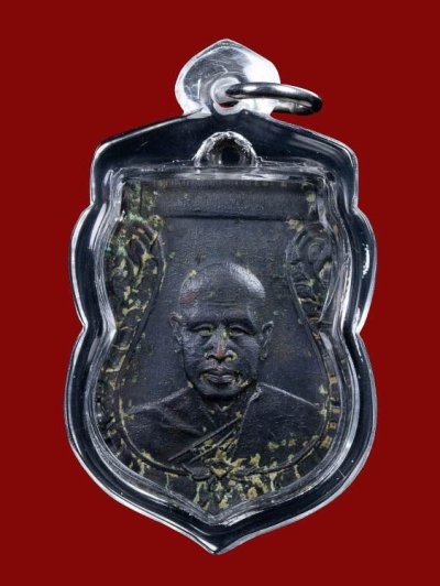 3000.-เหรียญเสมาหลวงพ่อเงิน วัดดอนยายหอม จ.นครปฐม ปี2500 พร้อมเลี่ยม องค์ที่ 1