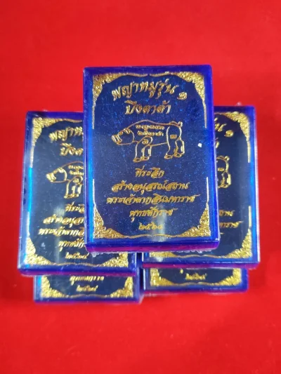 J38-N1 ชุด5 เหรียญ เหรียญพญาหมูรุ่น หลวงพ่อสมคิด วัดบึงตาต้า ระยอง  ปี 2564 ซีนเดิม ลุ้นเนื้อลุ้นเลข  ซีนเดิม