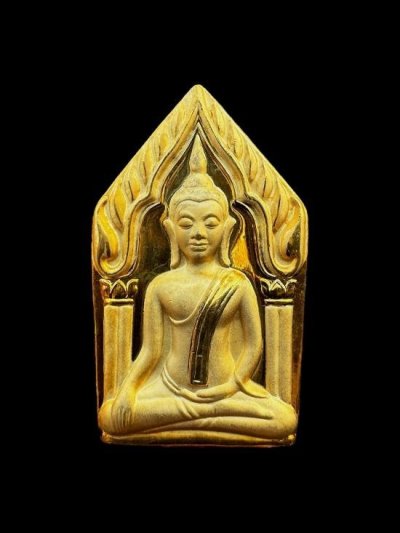 600.-พระขุนแผน-กุมารสมบัติ หลวงพ่อพูล วัดไผ่ล้อม จ.นครปฐม เนื้อทองไมครอน ปี 2548  พร้อมกล่องเดิม