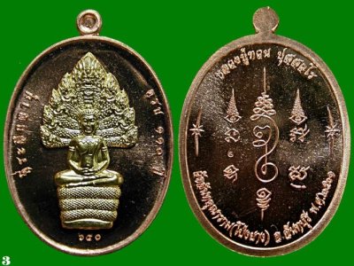 เหรียญพระนาคปรก เนื้อทองแดง หน้ากากอัลปาก้า หลวงปู่ทวน วัดโป่งยาง จ.จันทบุรี ........เคาะเดียวแดง