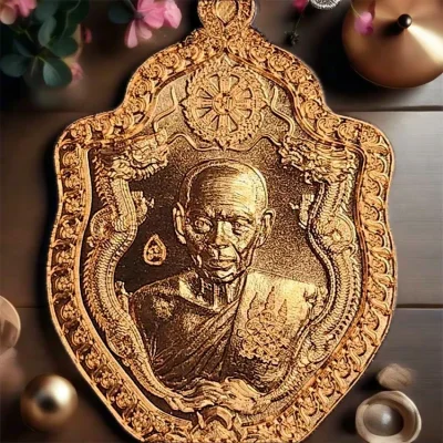 ## 50 ## หลวงพ่อสิน วัดละหารใหญ่ รุ่นมังกรเจ้าสัว เนื้อทองแดงผิวไฟ รายการที่ 33 มาพร้อมกล่องเดิม