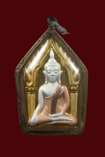 1200.- พระขุนแผน-กุมารสมบัติ เนื้อสามกษัตริย์ หลวงพ่อพูล วัดไผ่ล้อม นครปฐม ปี2548 เลี่ยมเงินชุบทอง