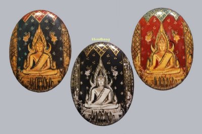 ʕ•́ᴥ•̀ʔっ. . ครบชุด 3สีล็อกเก็ต พระพุทธชินราช ปี 2515 พิธีจักรพรรดิ์ วัดพระศรีรัตนมหาธาตุฯ จ.พิษณุโลก # 3