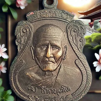 ## 100 ## หลวงพ่อคง เหรียญ คงหน้า-คงหลัง รุ่น 2 (เสาร์ 5)  ปี 2536 วัดป่าขาด จ.สงขลา เนื้อทองแดงรมดำ สายใต้ต้องเก็บ