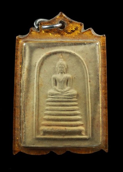 400.-พระสมเด็จหลวงพ่อขอม วัดไผ่โรงวัว จ.สุพรรณบุรี ปี2506 พร้อมเลี่ยม