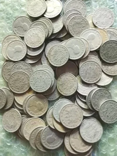 !!!! 100 เหรียญ !!!! 1 บาท 2505 ผ่านใช้